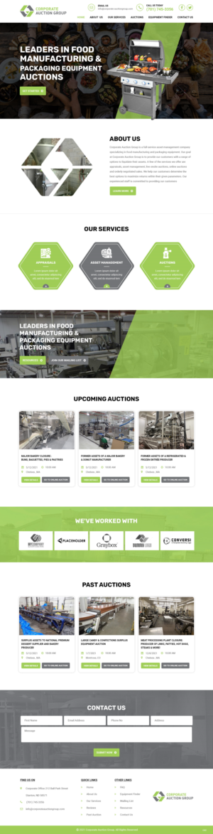 Web Design by pb for Corporate Auction Group, Inc.  | Design: #26967946