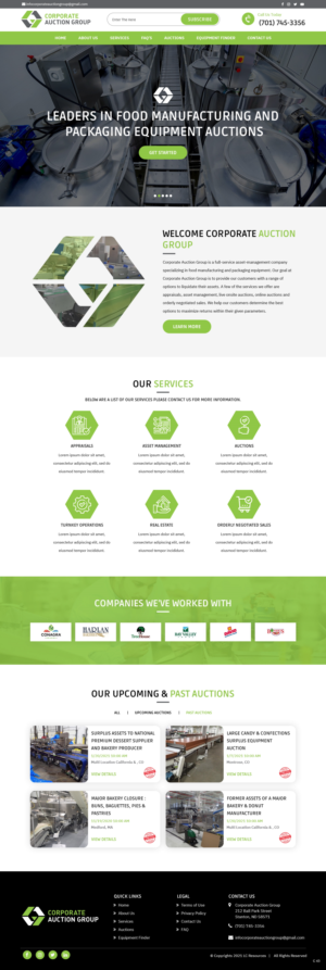 Web Design by pb for Corporate Auction Group, Inc.  | Design: #26967947