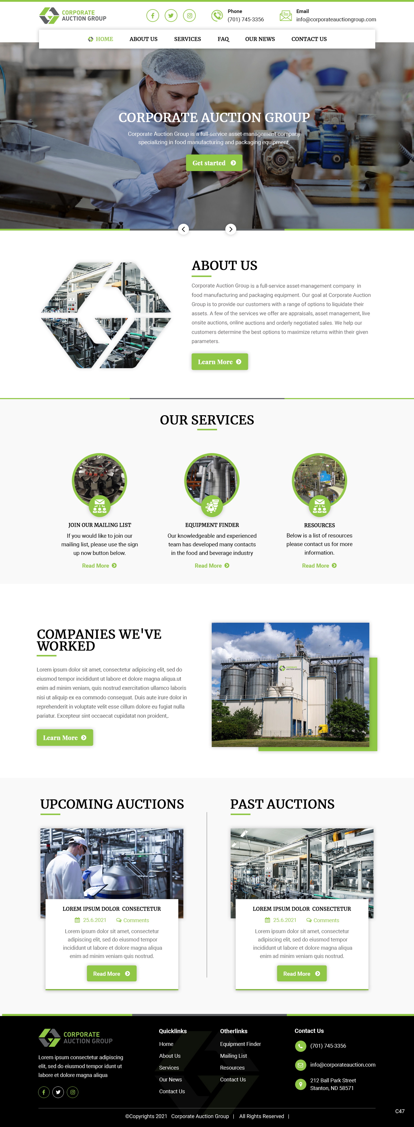 Web Design by pb for Corporate Auction Group, Inc.  | Design #26967949