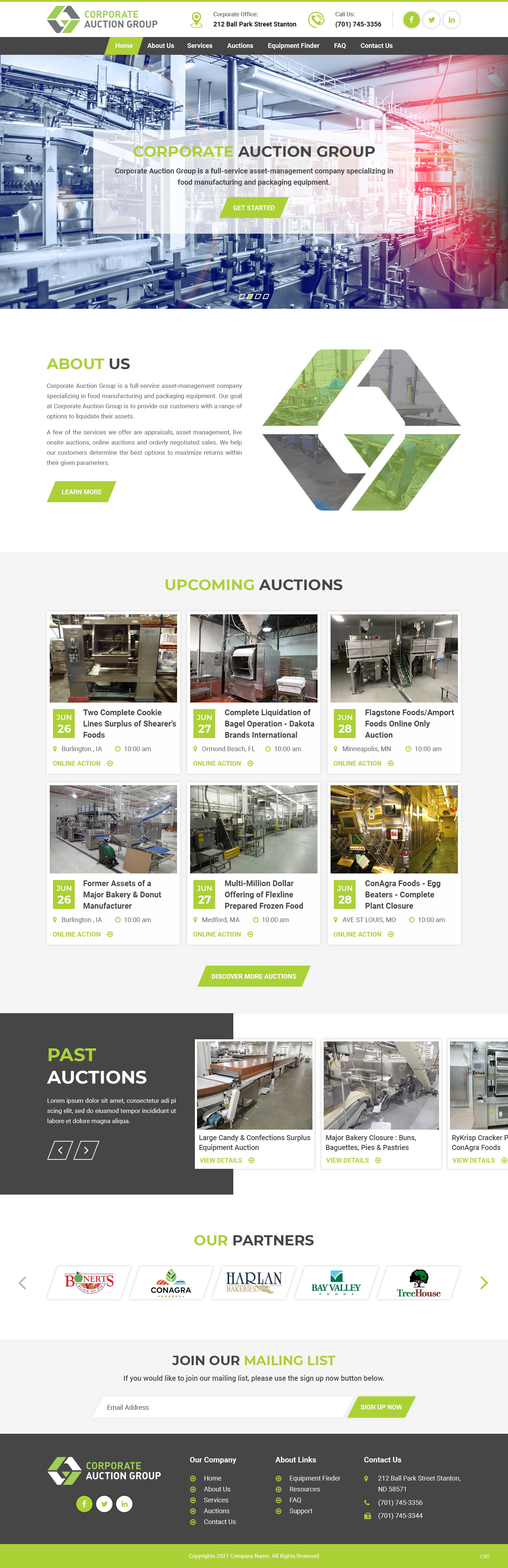 Web Design by pb for Corporate Auction Group, Inc.  | Design #26967950