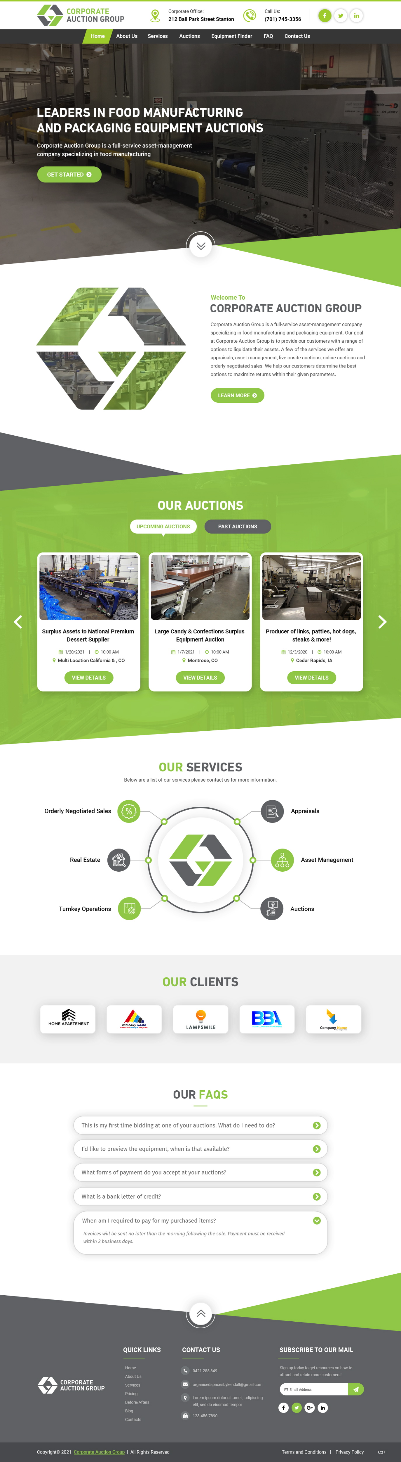 Web Design by pb for Corporate Auction Group, Inc.  | Design #27003961