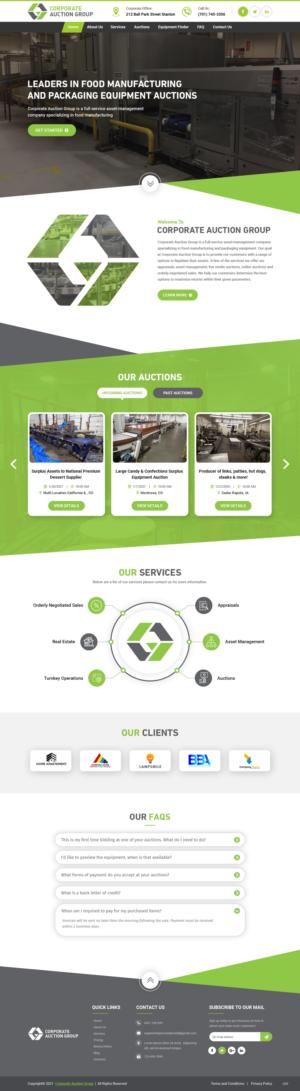 Web Design by pb for Corporate Auction Group, Inc.  | Design: #27003961