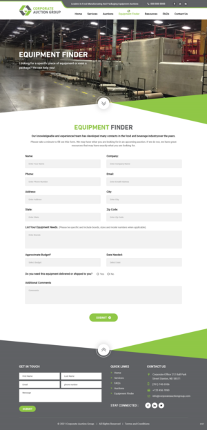 Web Design by pb for Corporate Auction Group, Inc.  | Design: #27003962