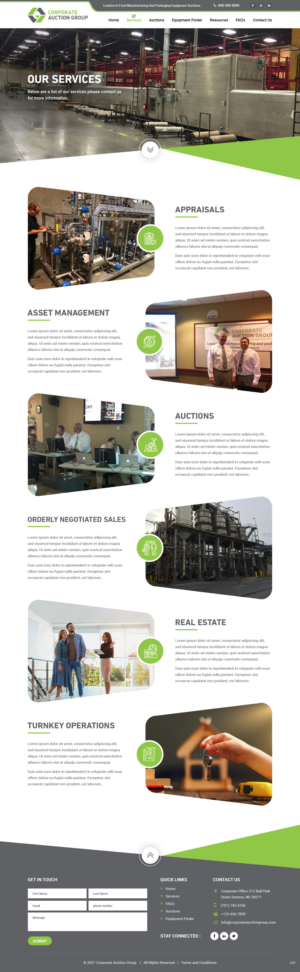 Web Design by pb for Corporate Auction Group, Inc.  | Design: #27003963