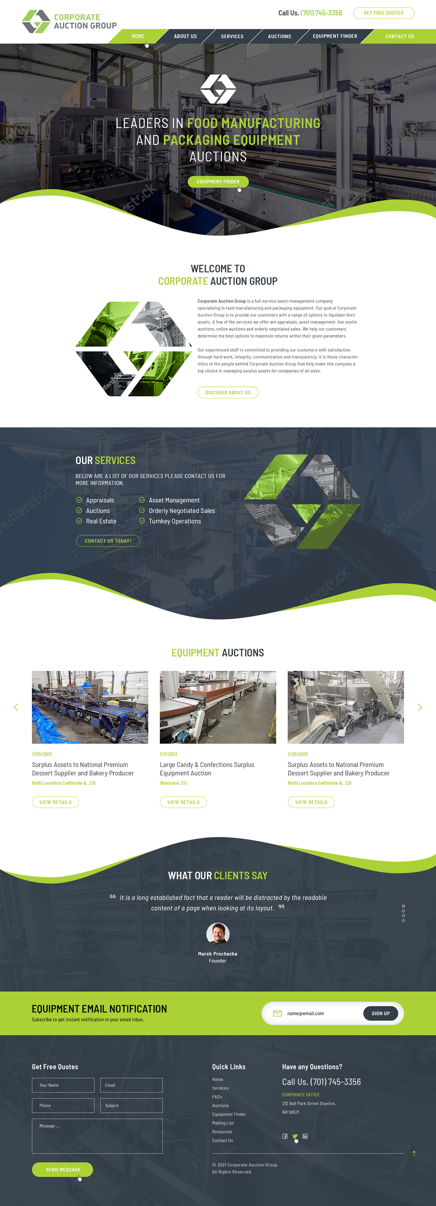Web Design by Ved Web Services for Corporate Auction Group, Inc.  | Design #26967082