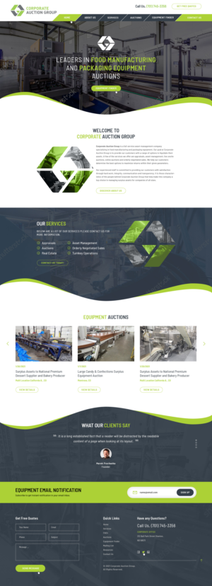 Diseño Web por Ved Web Services para Corporate Auction Group, Inc.  | Diseño #26967082