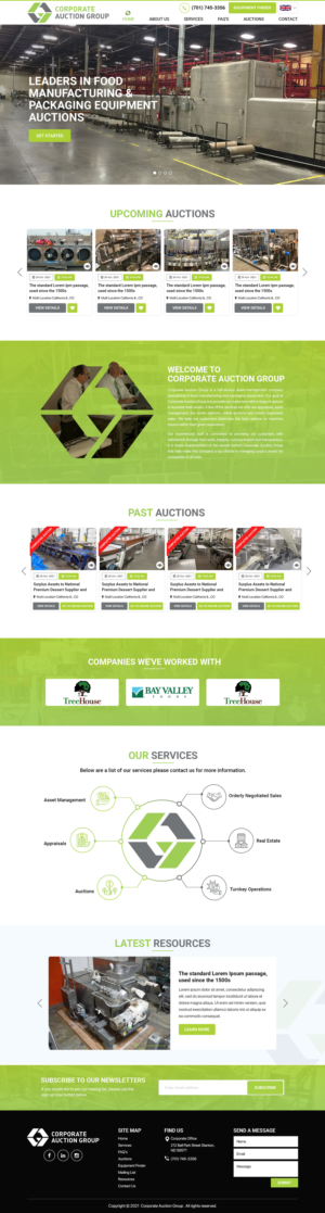 Web Design by Titan Eagle for Corporate Auction Group, Inc.  | Design: #26968759