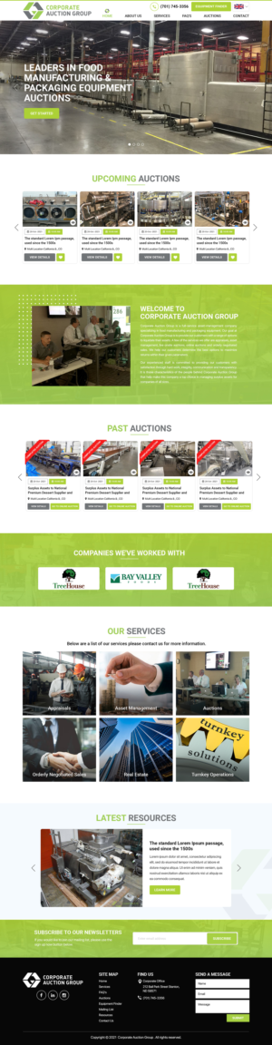 Web Design by Titan Eagle for Corporate Auction Group, Inc.  | Design: #26968778