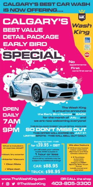 Wash King Car Wash Early bird special | Graphic Design by Manhkokoro