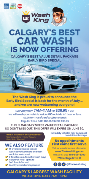 Wash King Car Wash Early bird special | Graphic Design by lnb...