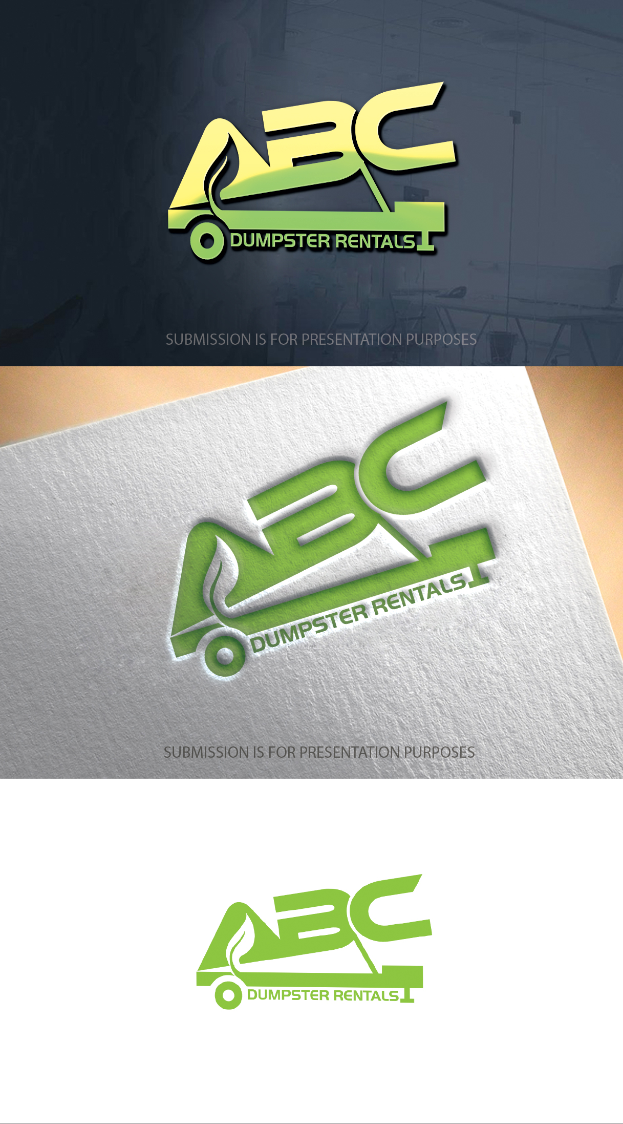 Diseño de Logo por graphicevolution para ABC DUMPSTER RENTALS | Diseño #26965930