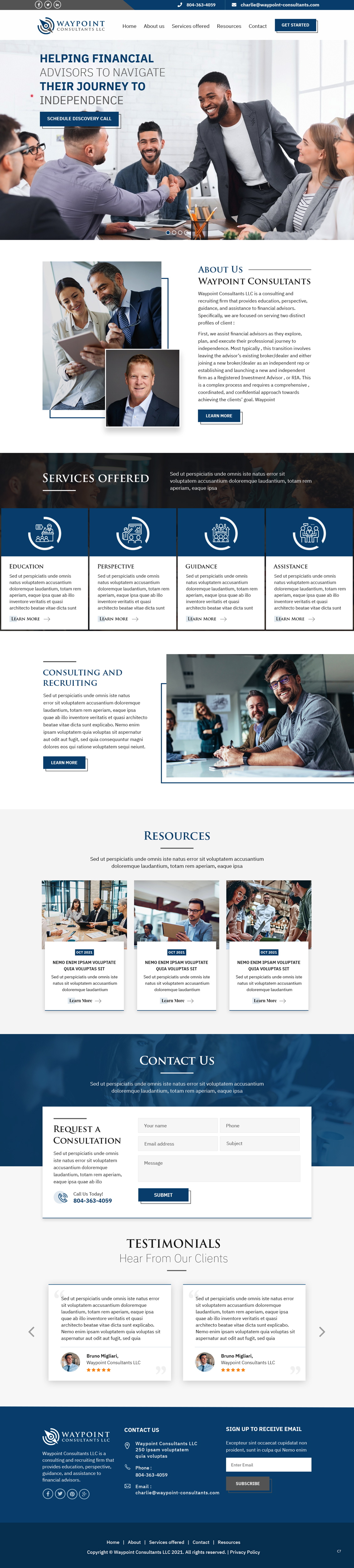 Diseño Web por pb para Waypoint Consultants LLC | Diseño #26972563