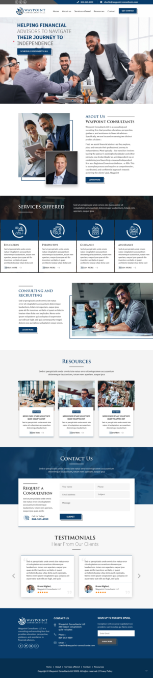 Web Design by pb for Waypoint Consultants LLC | Design: #26972563