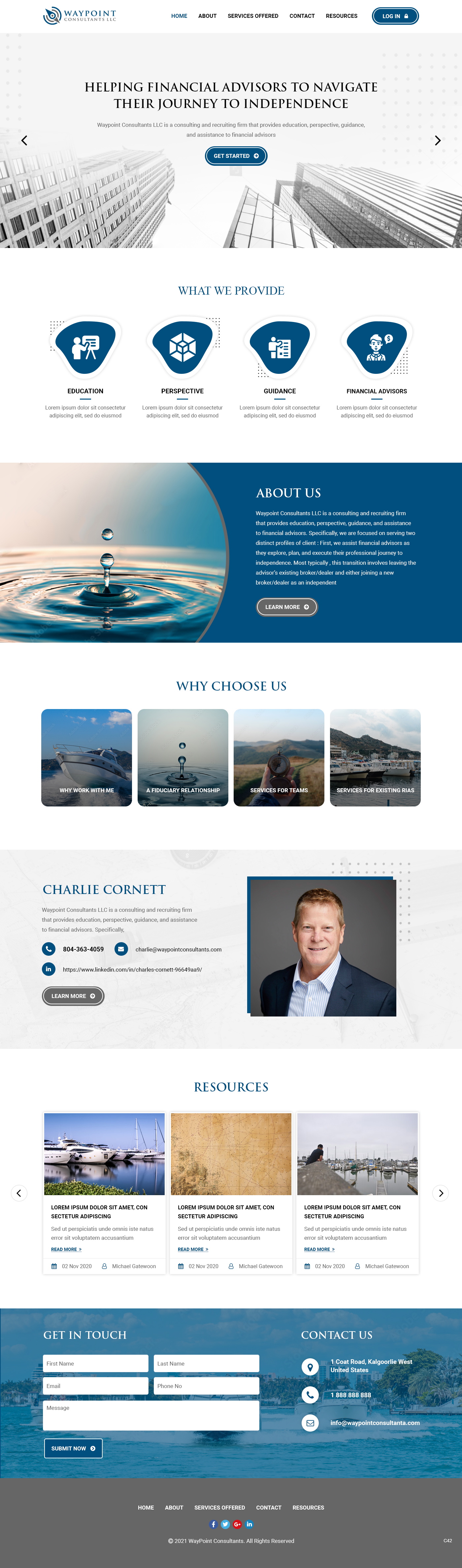 Web Design by pb for Waypoint Consultants LLC | Design #26972569
