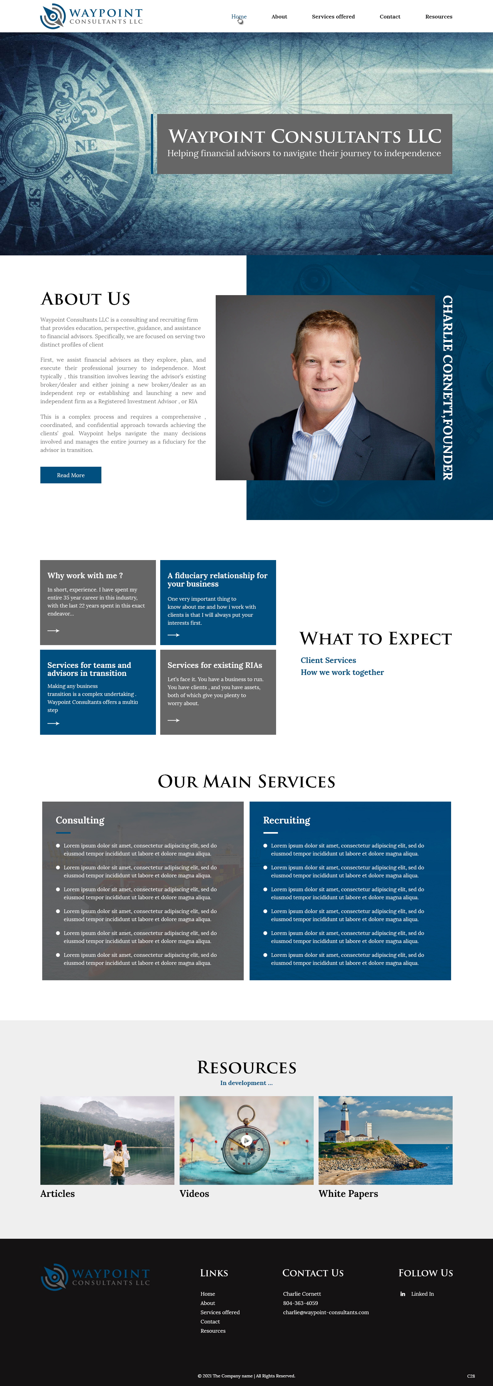 Diseño Web por pb para Waypoint Consultants LLC | Diseño #26972571