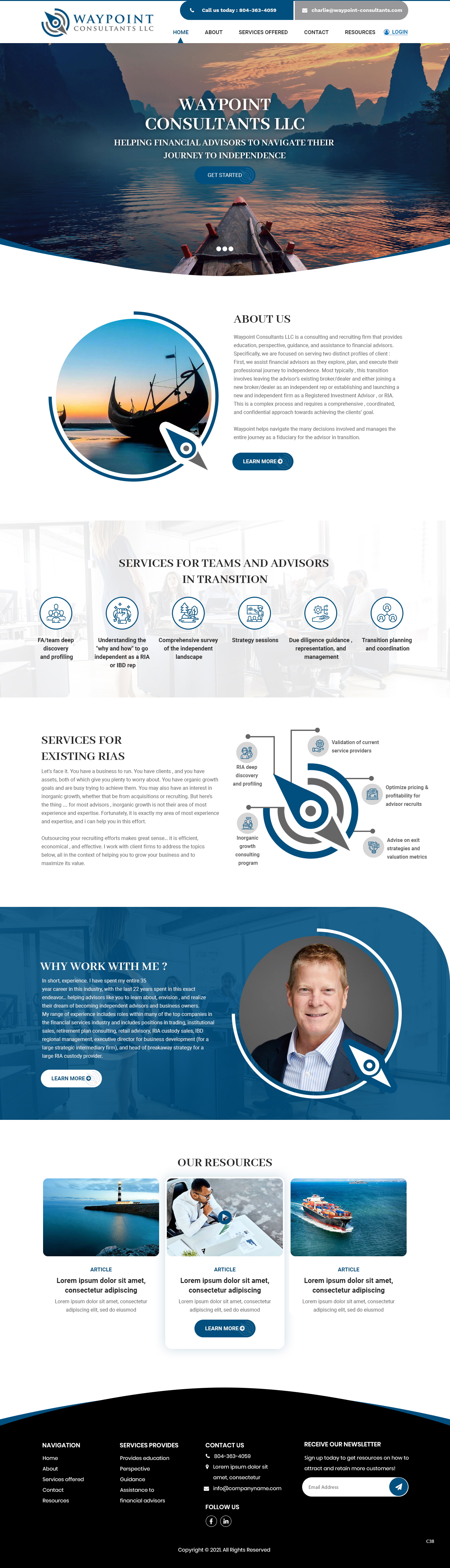 Web Design by pb for Waypoint Consultants LLC | Design #26972572