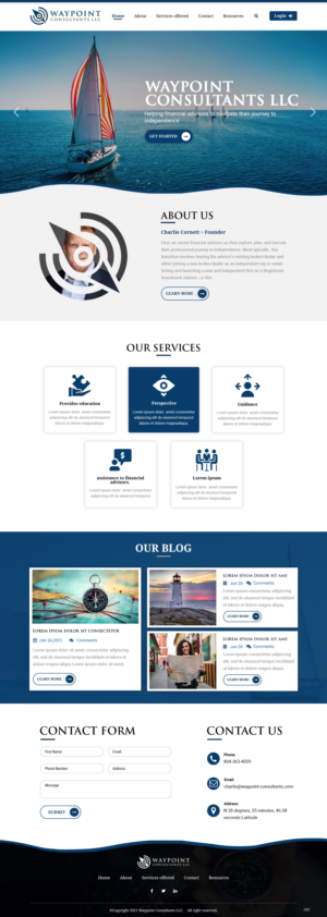 Web Design by pb for Waypoint Consultants LLC | Design: #26972576