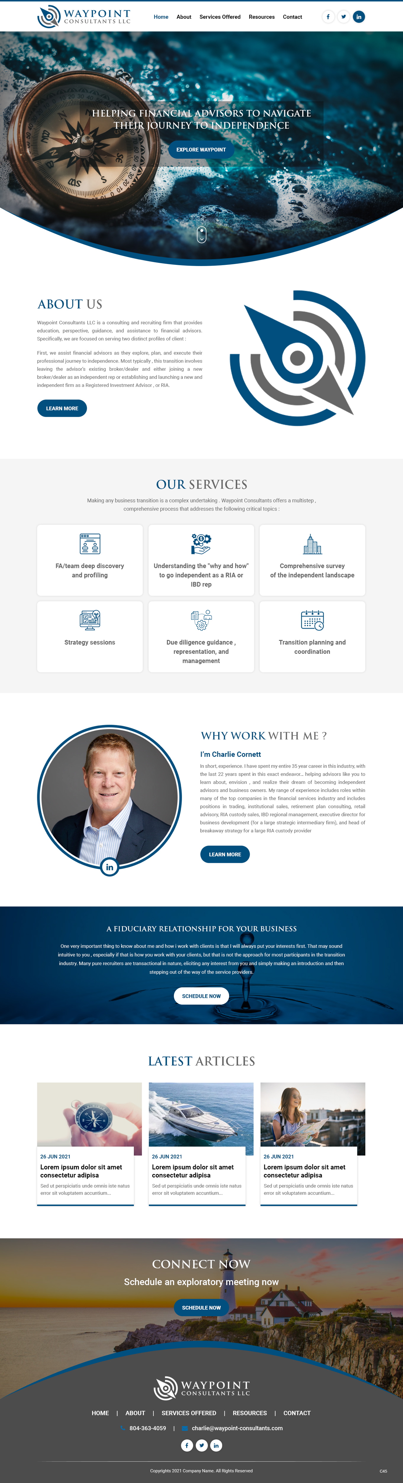 Web Design by pb for Waypoint Consultants LLC | Design #26972577