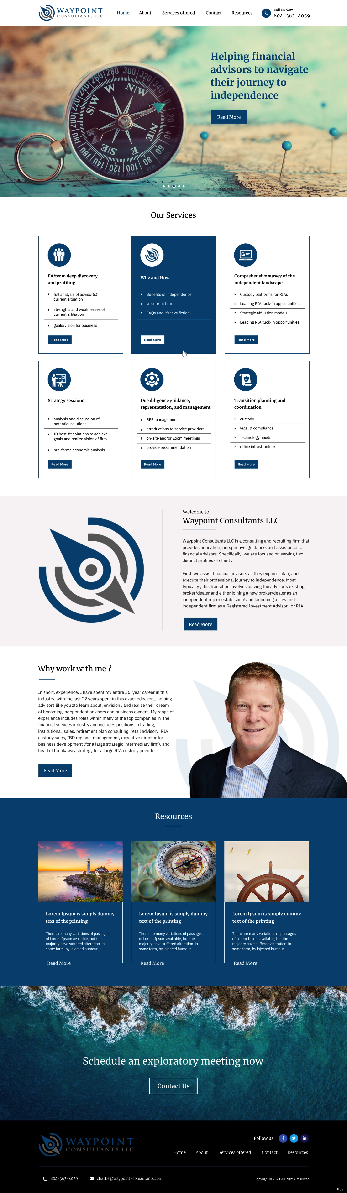 Web Design by pb for Waypoint Consultants LLC | Design #26972579