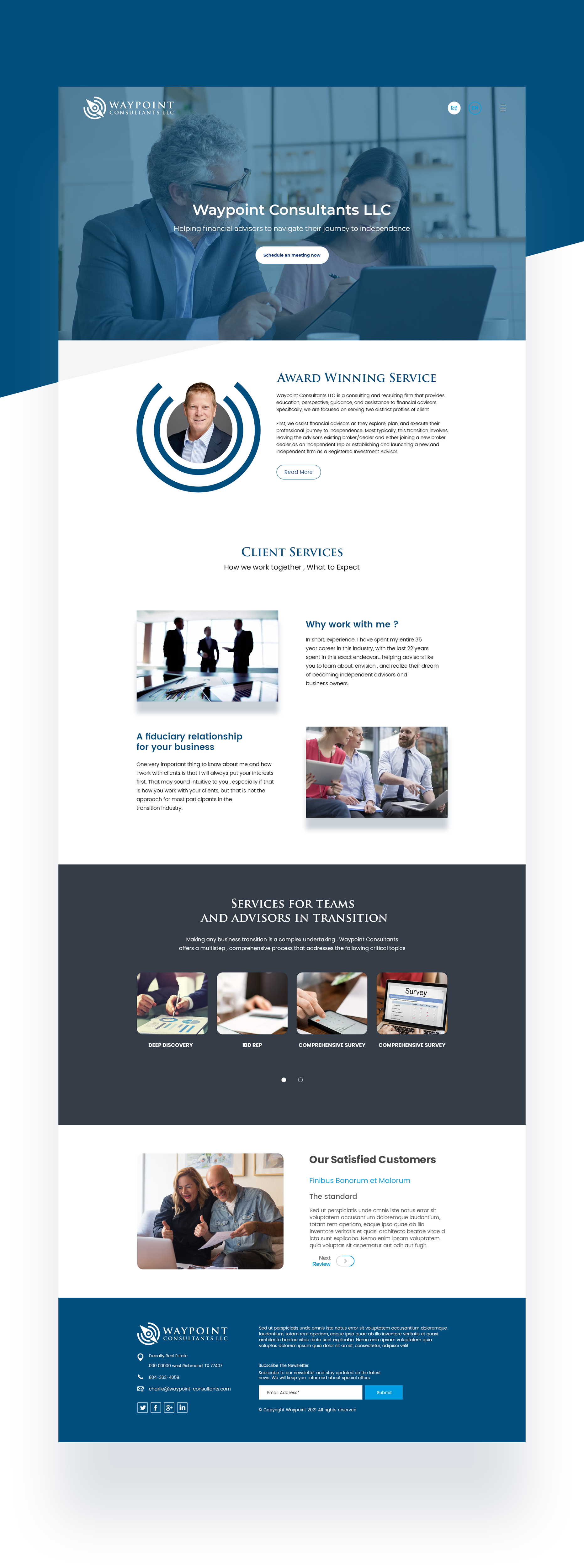 Web Design by lemosys infotech for Waypoint Consultants LLC | Design #26971434