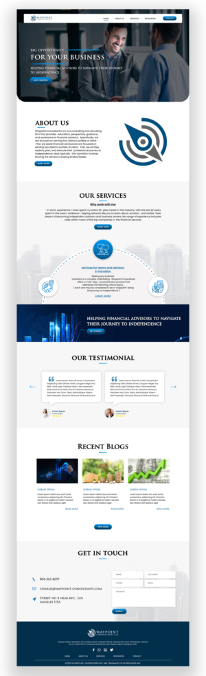 Web Design by Adeel Rahman for Waypoint Consultants LLC | Design #26995854