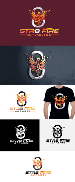 STR8 FIRE APPAREL | Logo Design by Classy Custom