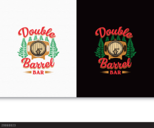 Double Barrel Bar.  With/Without, Holiday Lodge Resort | Design de Logo par AD-X