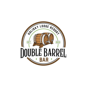 Double Barrel Bar.  With/Without, Holiday Lodge Resort | Design de Logo par ddnsycrowd