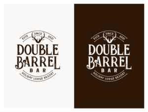 Double Barrel Bar.  With/Without, Holiday Lodge Resort | Diseño de Logo por wonderland