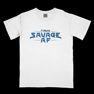 Fitness T-shirt "SAVAGE AF" | T-shirt Design by el_shekoo7