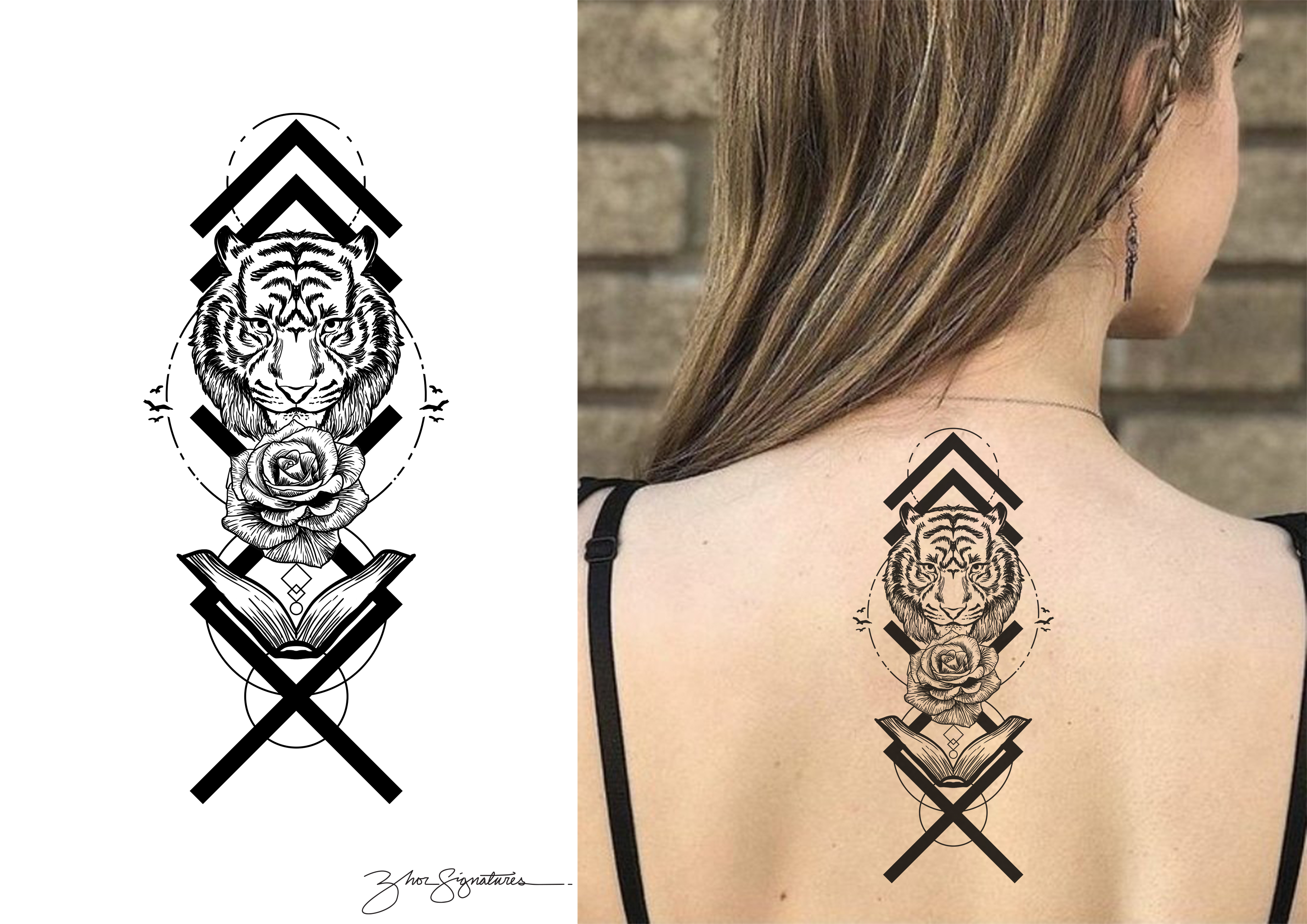 Tattoo Design by Zhor Signatures for this project | Design #26978794