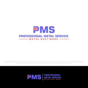 PMS Professional Metal Service  Metal Duct Work | Logo Design by Ilham design