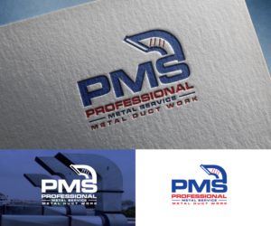 PMS Professional Metal Service  Metal Duct Work | Diseño de Logo por step forward 2