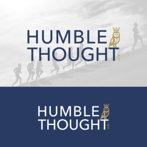 Humble Thought Inc. ( with owl silhouette or vector above text or in back ground) | Logo Design by simple mind