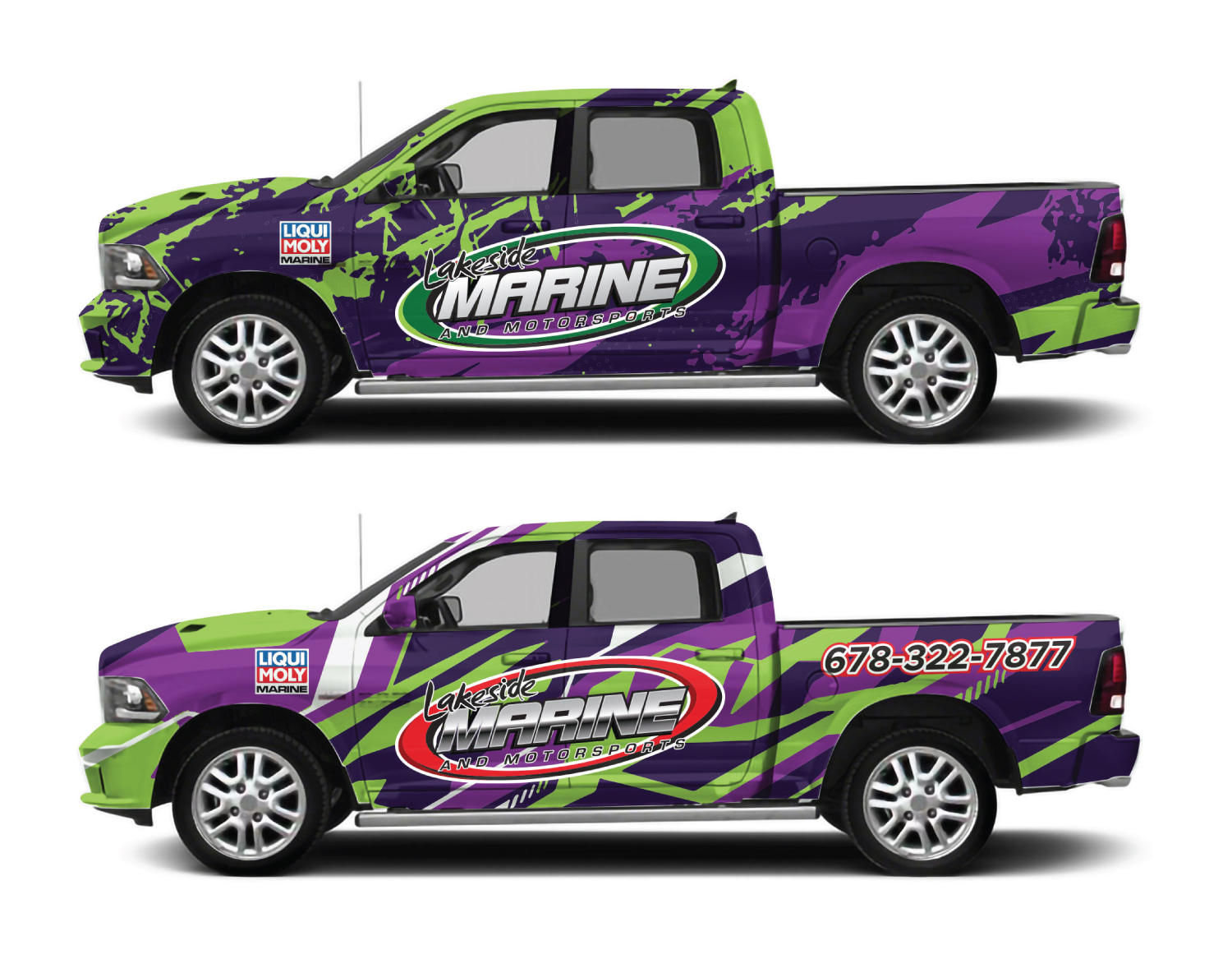 Diseño de Rotulación de Vehículo por White Diary para Lakeside Marine & Motorsports | Diseño #27005874