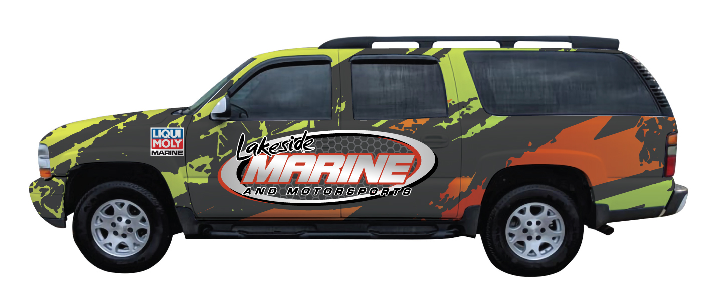 Car Wrap Design by White Diary for Lakeside Marine & Motorsports | Design #27034281