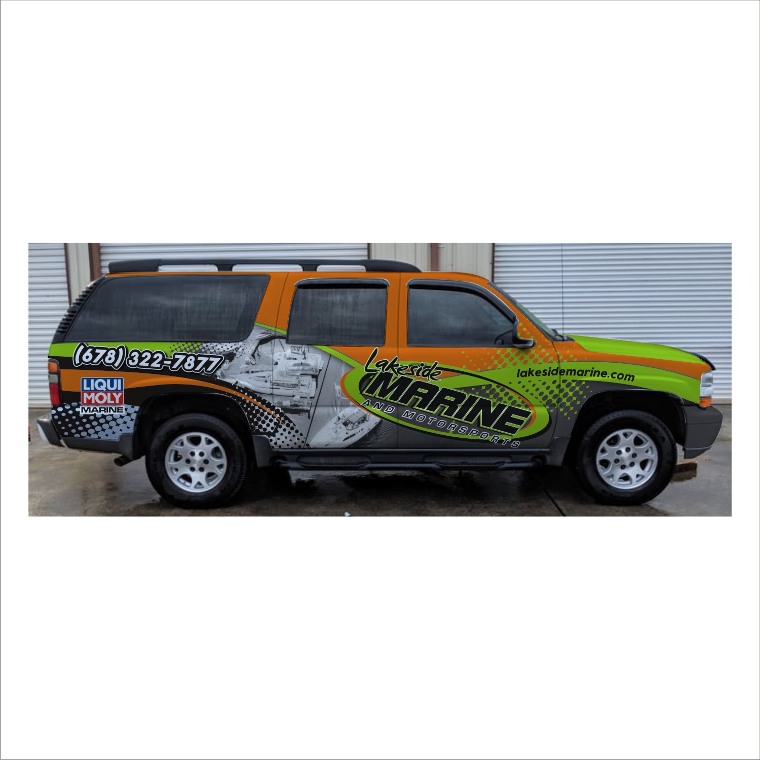 Diseño de Rotulación de Vehículo por DG+ para Lakeside Marine & Motorsports | Diseño #27129287