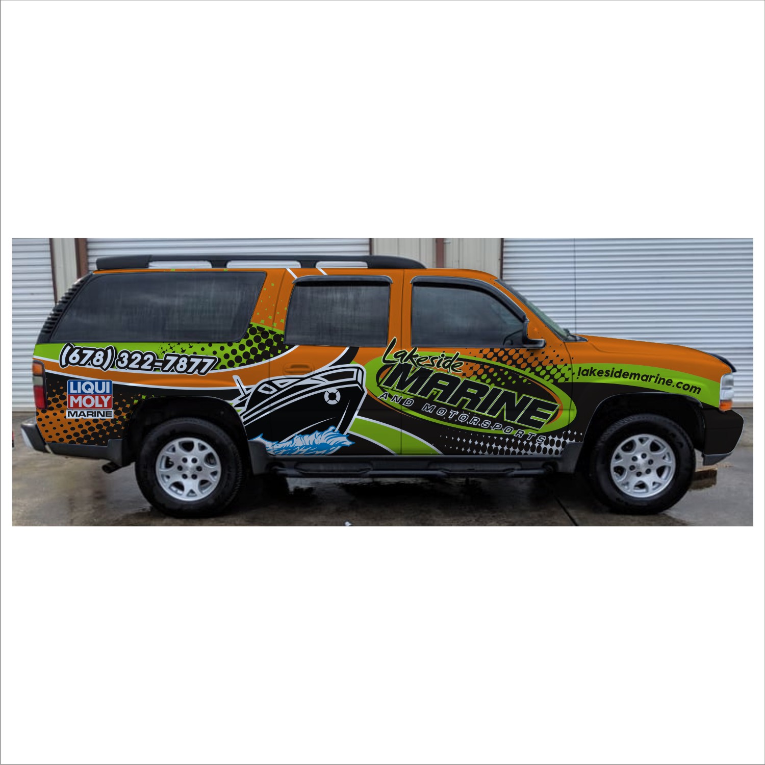 Car Wrap Design by DG+ for Lakeside Marine & Motorsports | Design #27129758