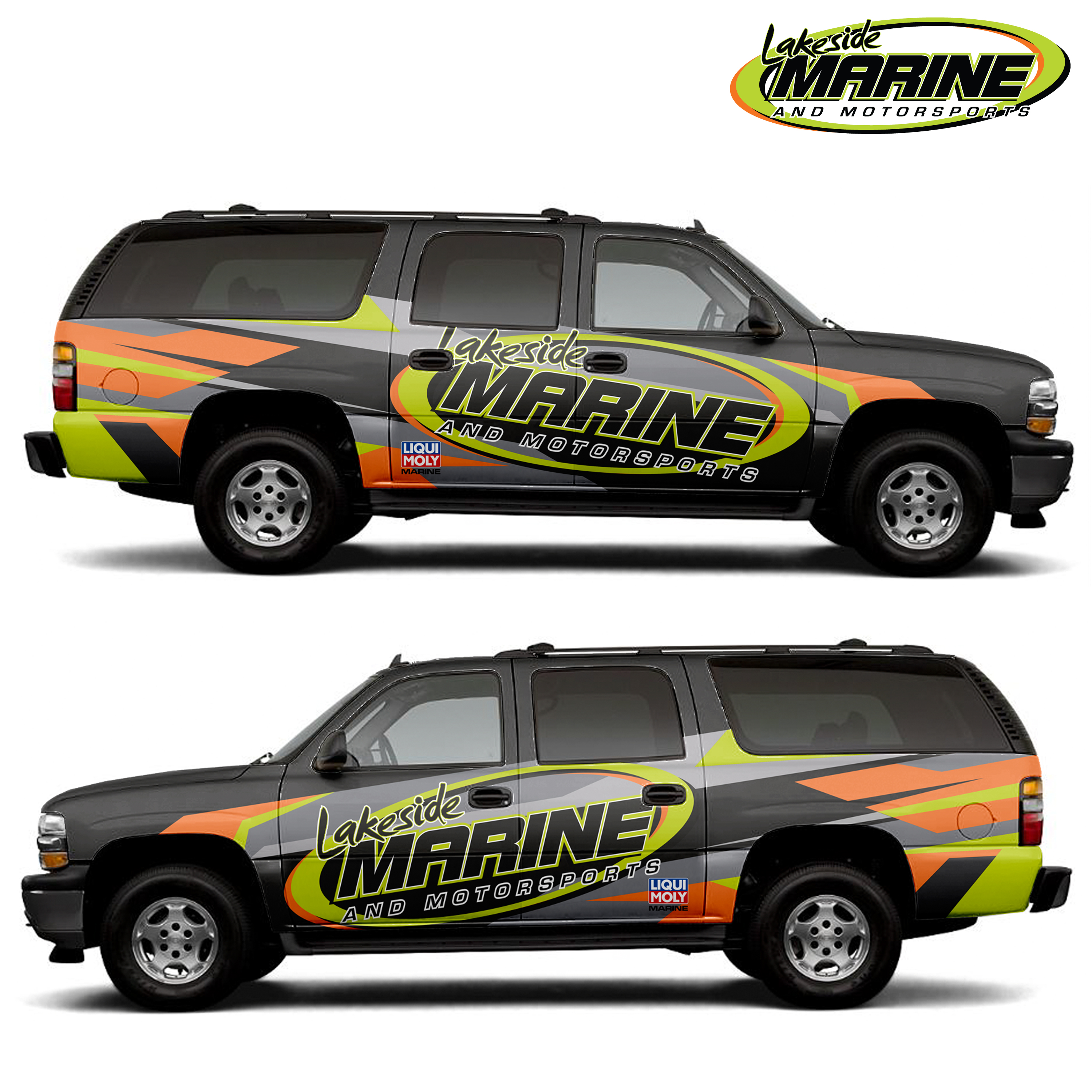 Car Wrap Design by MAKE ME THE WINNER for Lakeside Marine & Motorsports | Design #26980437