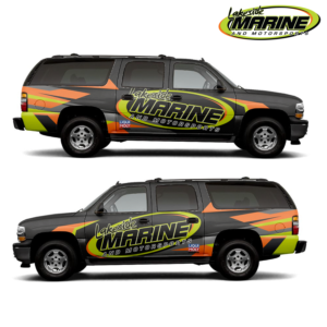 Car Wrap Design by MAKE ME THE WINNER for Lakeside Marine & Motorsports | Design: #26980438
