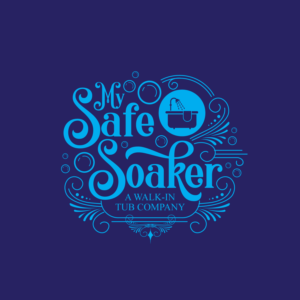 Swap out text on attached vintage logo with this in the same spots….My Safe Soaker.   Under that “A Walk-In Tub Company”. Off to left side “Simple…Soothing….Safe”.    Just swap out text lines from attached sample | Logo Design by geni