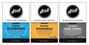 Label Design by White Diary for Six8 Coffee Roasters  | Design: #26984287