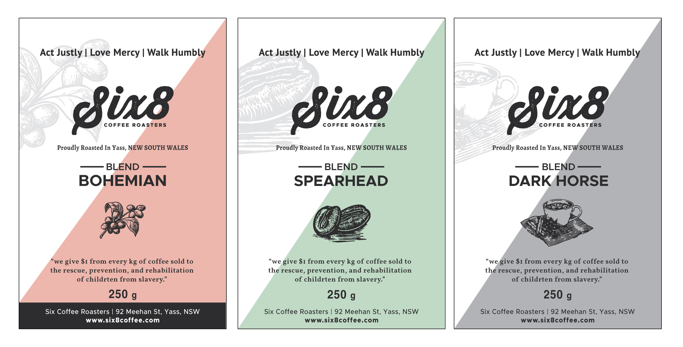 Label Design by White Diary for Six8 Coffee Roasters  | Design #27001258