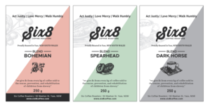Label Design by White Diary for Six8 Coffee Roasters  | Design: #27001258