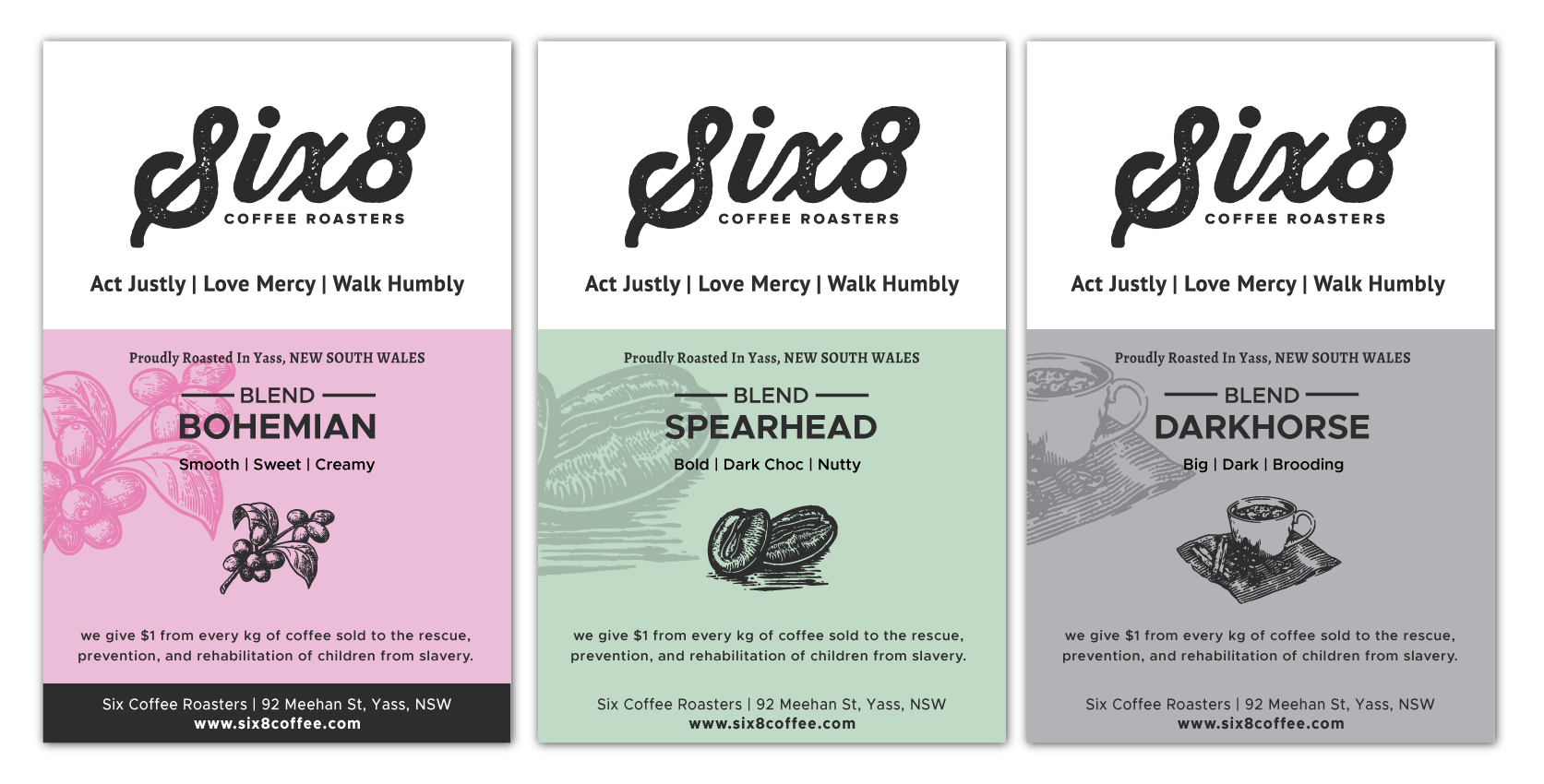 Label Design by White Diary for Six8 Coffee Roasters  | Design #27010731