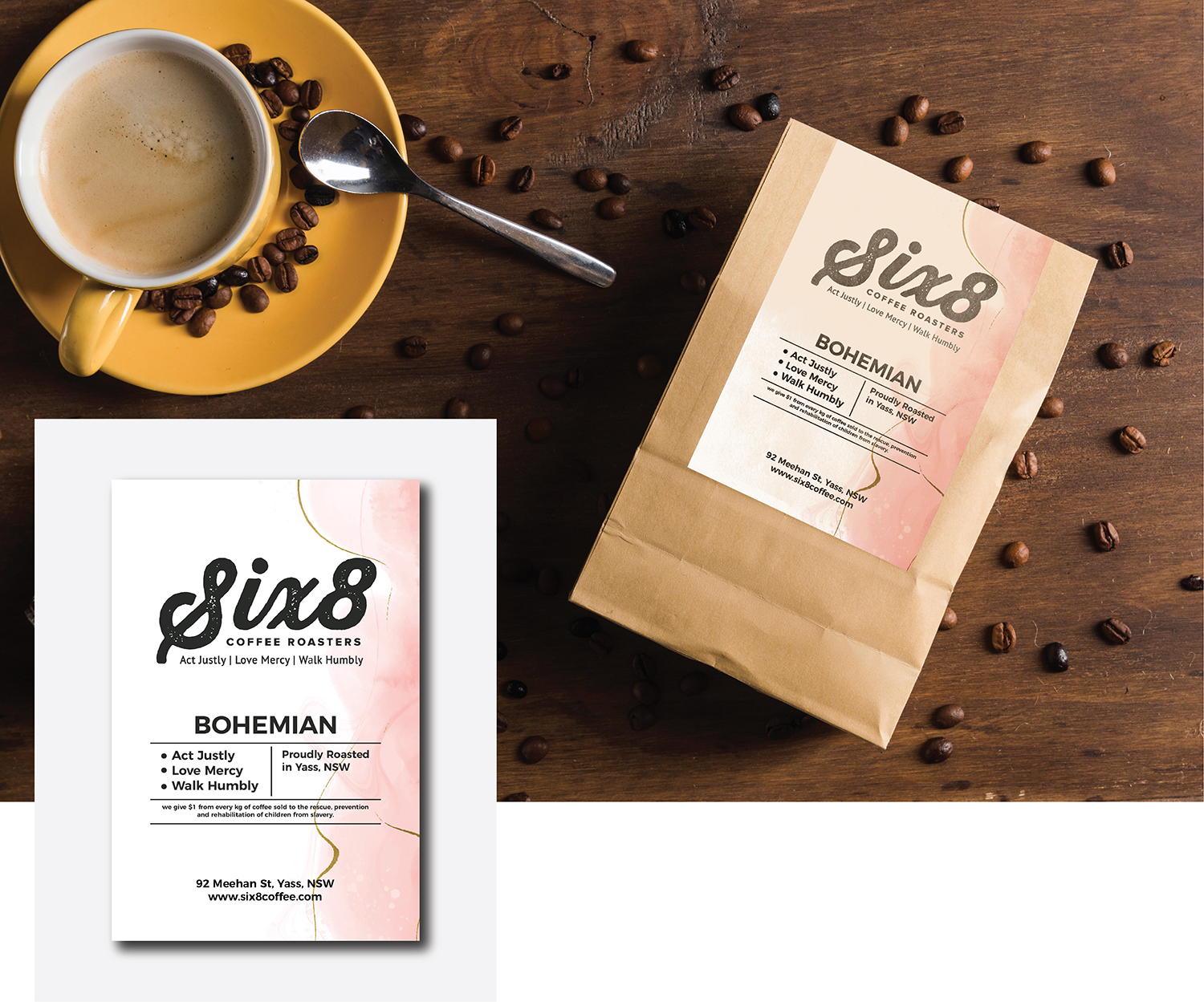 Etikett-Design von Deziners Zone für Six8 Coffee Roasters  | Design #26986450
