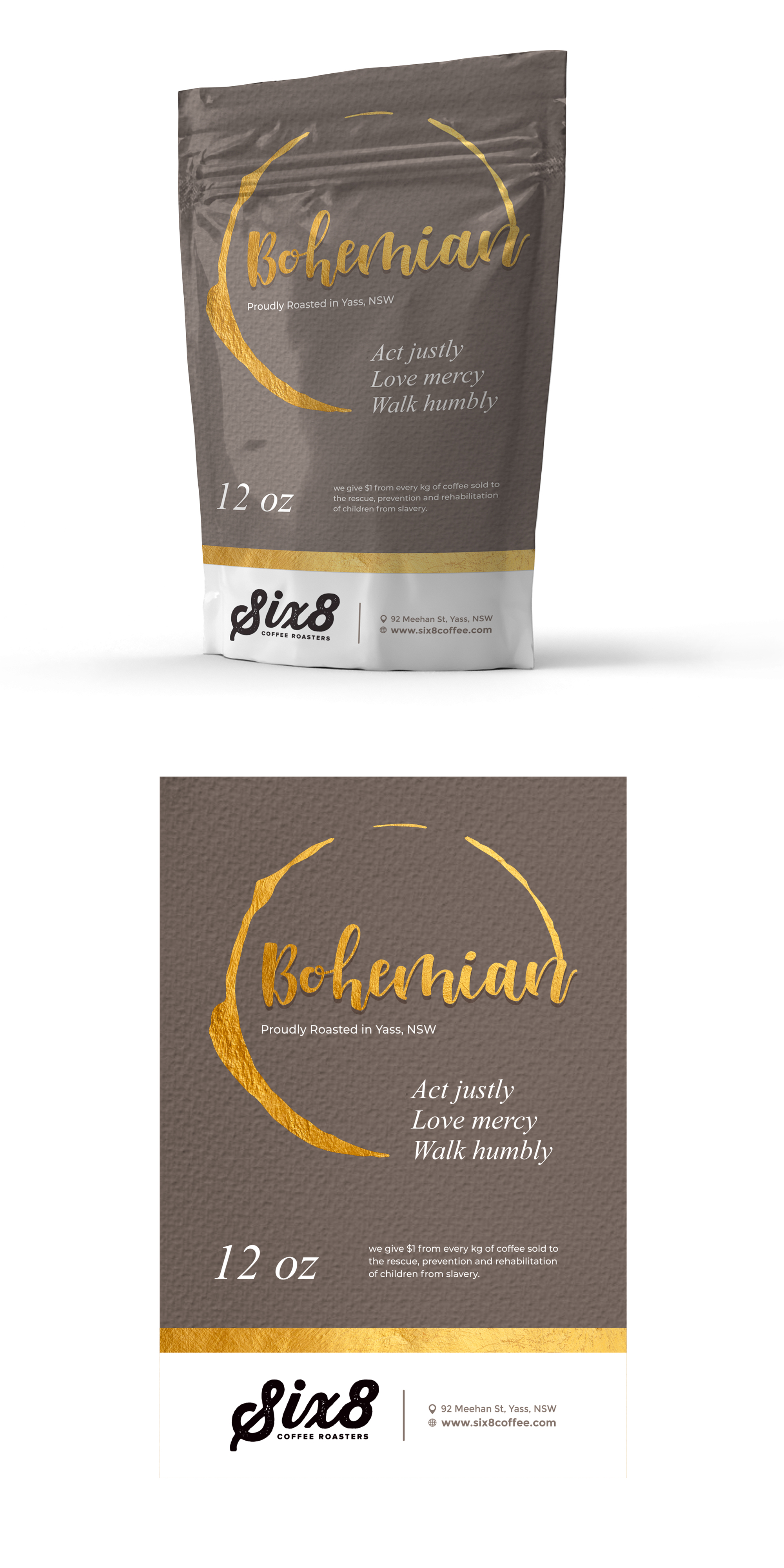 Label Design by ecorokerz for Six8 Coffee Roasters  | Design #26983669