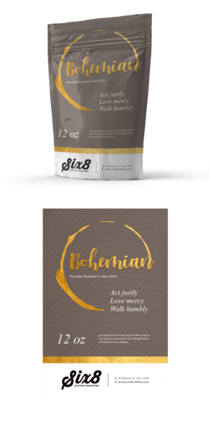 Label Design by ecorokerz for Six8 Coffee Roasters  | Design: #26983669