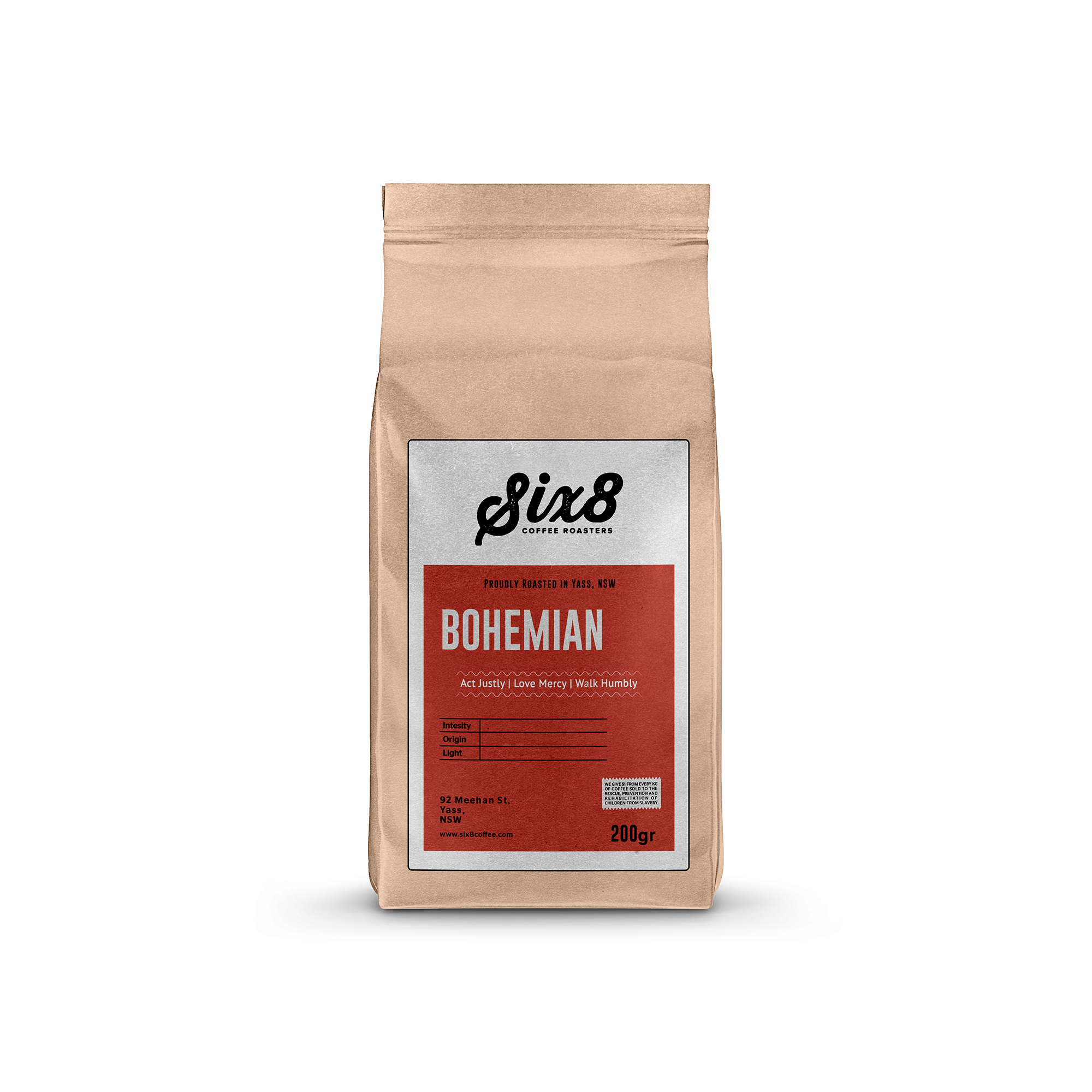 Label Design by ronin71 for Six8 Coffee Roasters  | Design #26994902