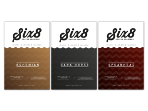 Label Design by davidsantacruz7 for Six8 Coffee Roasters  | Design: #26981458